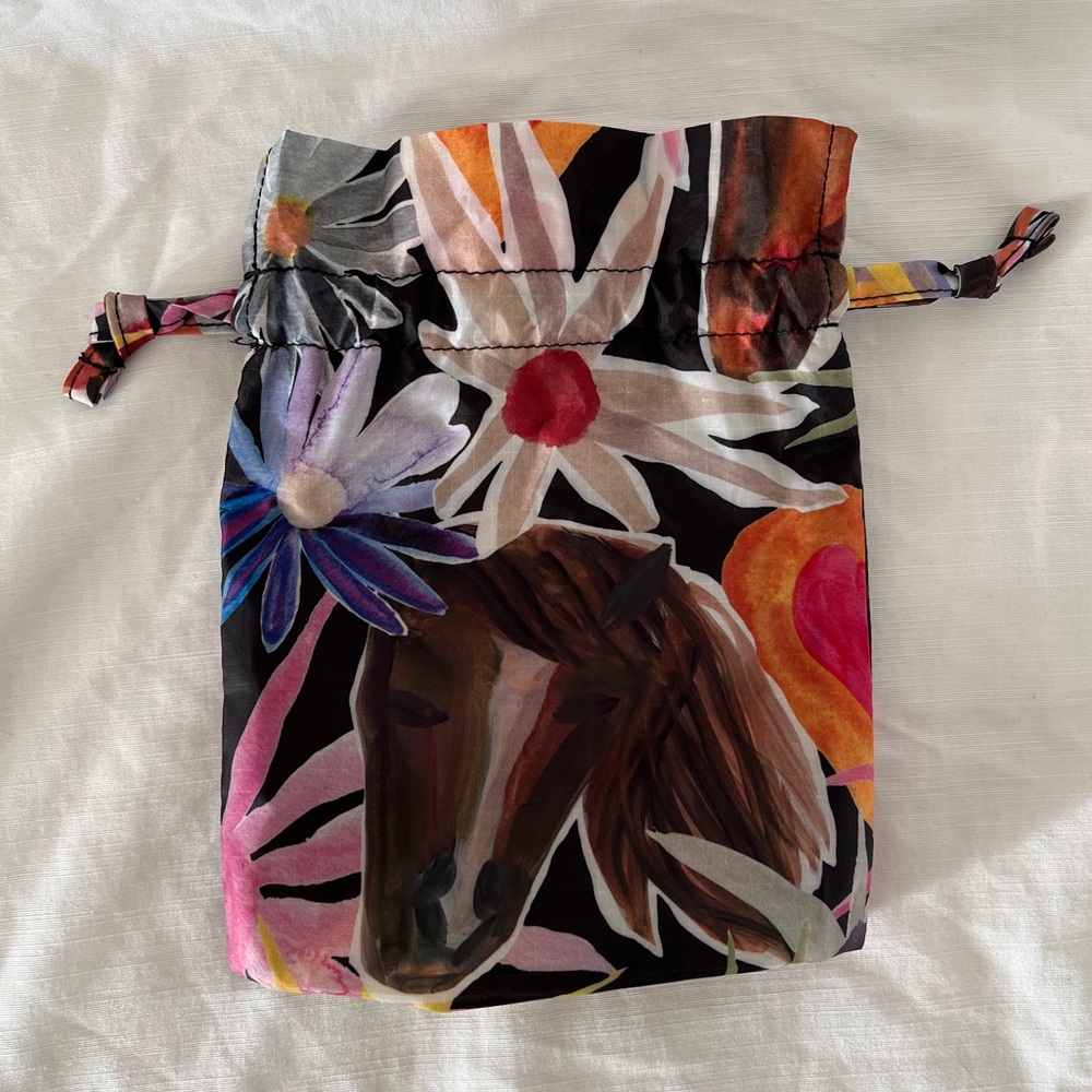 Baggu Drawstring Pouch - Horse Collage by Jessica Williams
